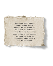 Load image into Gallery viewer, Text on a textured paper background with a white background
