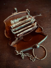 Load image into Gallery viewer, Antique purse with mini handmade book
