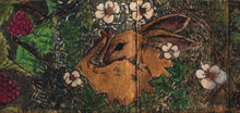 Load image into Gallery viewer, Hare on decorative background with floral pattern
